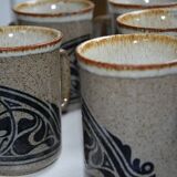6 mug tasses en grès scotland céramic