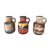 Ensemble vases en céramique West Germany années 60