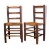 Duo de chaises paillées