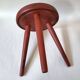 Vintage Painted Wooden Tripod Stool