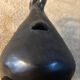 Black ceramic candle holder signed – handcrafted piece