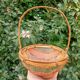 Retro egg wicker basket