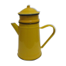 Yellow enamel coffee pot vintage