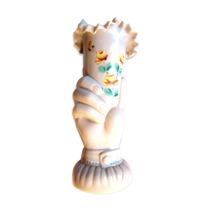 Vase opaline gris-beige