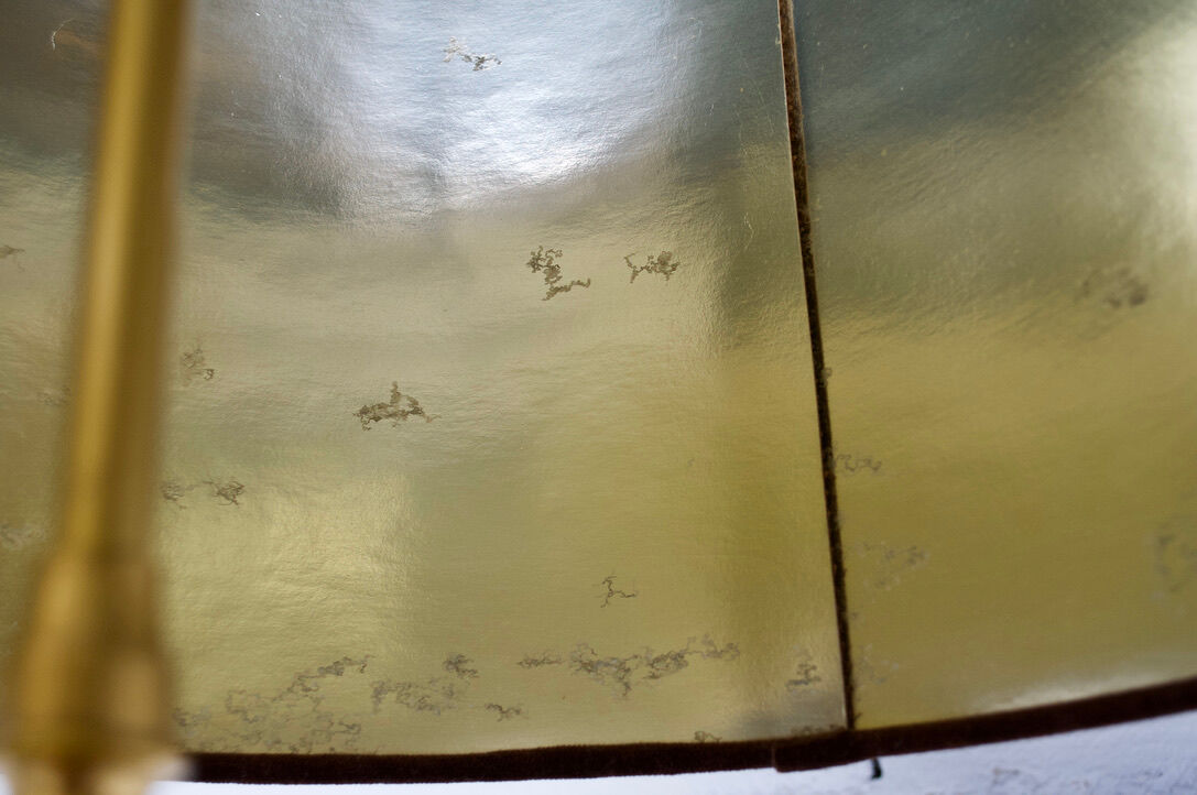 PAIR OF GILDED METAL LAMPS  70'