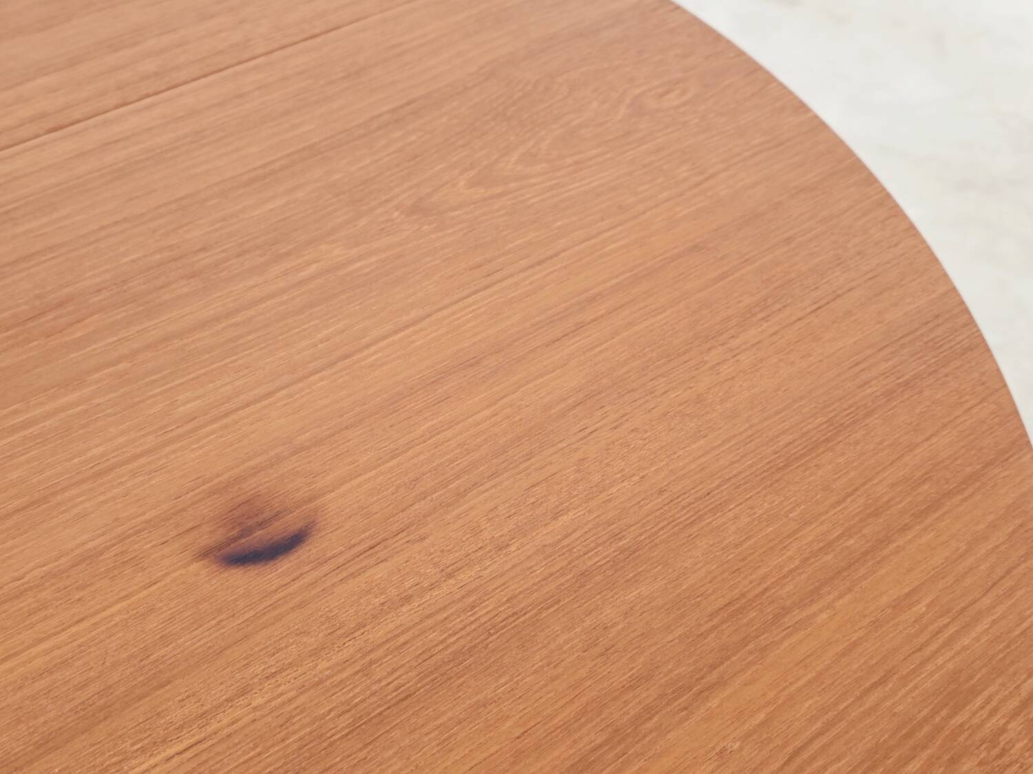 Round extending table, light oak, East Germany, 1960s