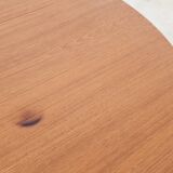 Round extending table, light oak, East Germany, 1960s