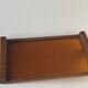 Plateau bois et verre granité couleur ambre