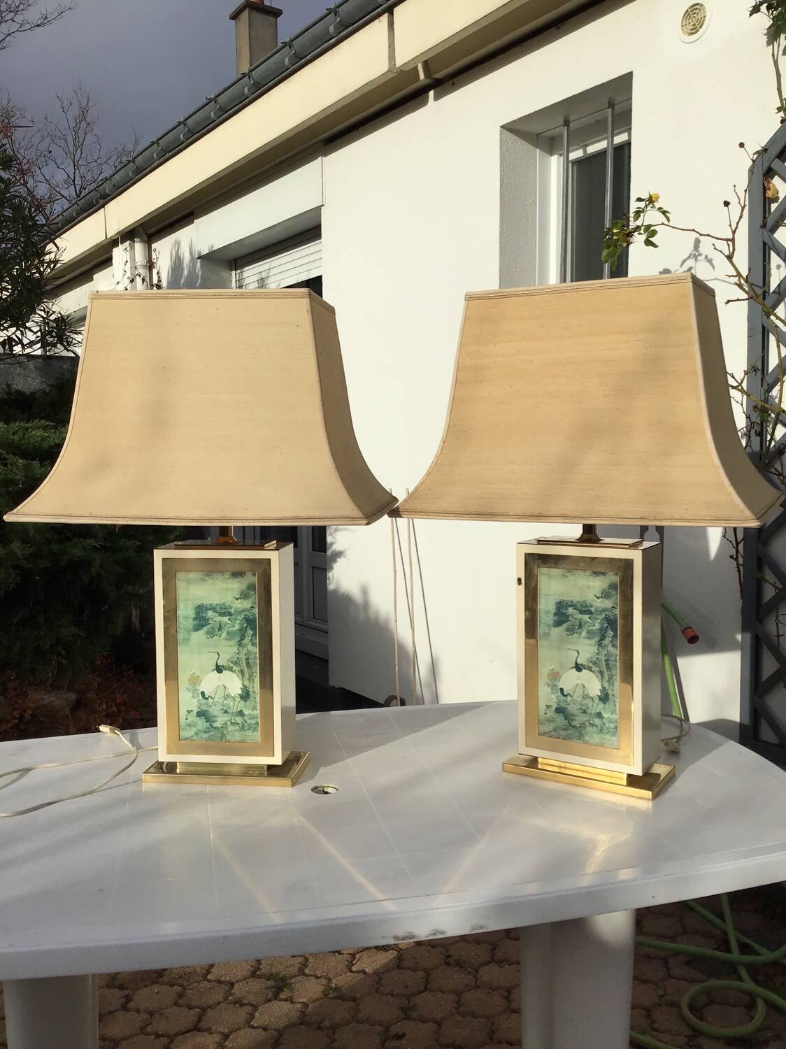 Pair of vintage Jean-Claude Mahey lamps