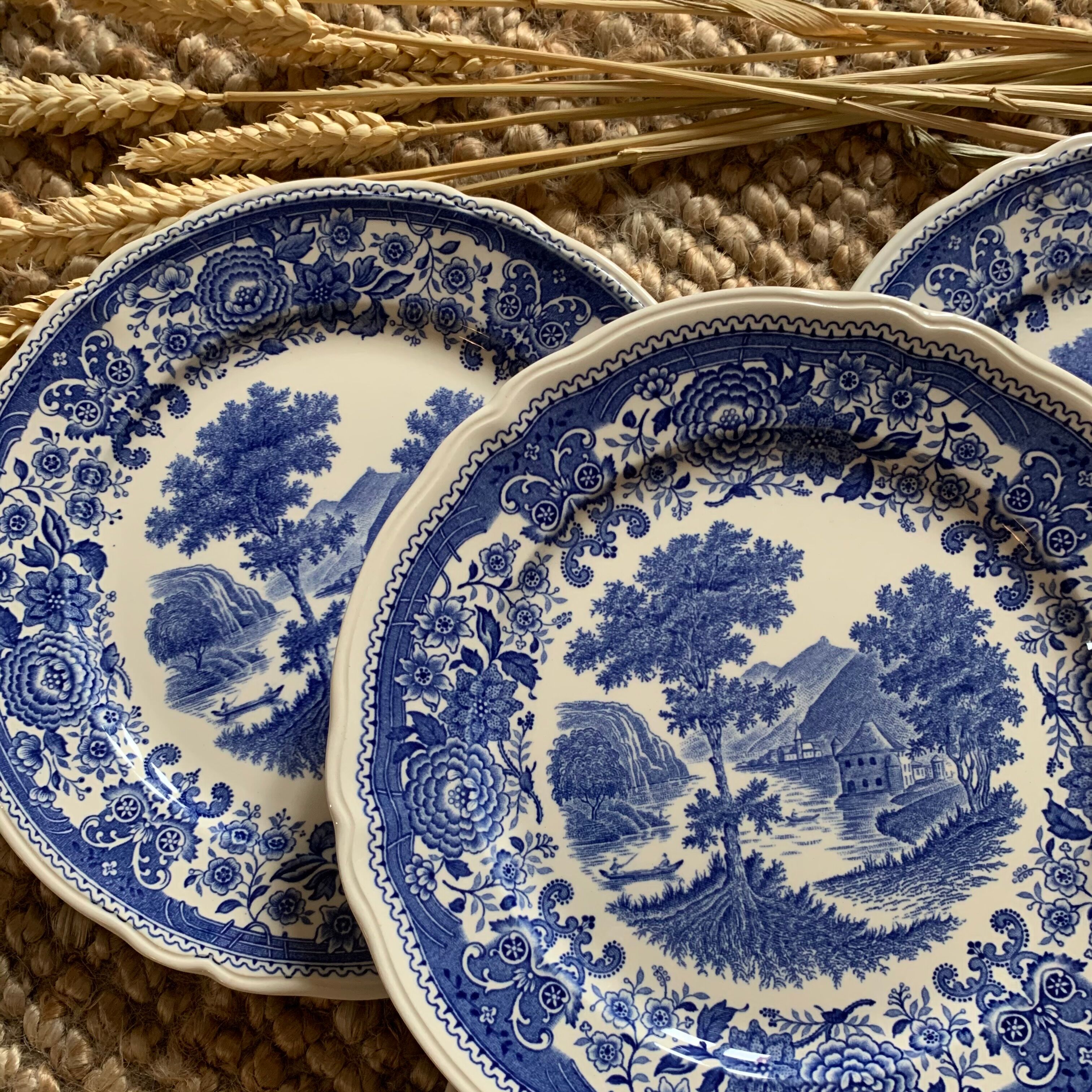 Set of 6 dessert plates Villeroy - Boch model Burgenland blue/ white