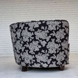1960s, Danish 2-seater "Banan" sofa, black-white fabric, beech wood.