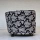 1960s, Danish 2-seater "Banan" sofa, black-white fabric, beech wood.