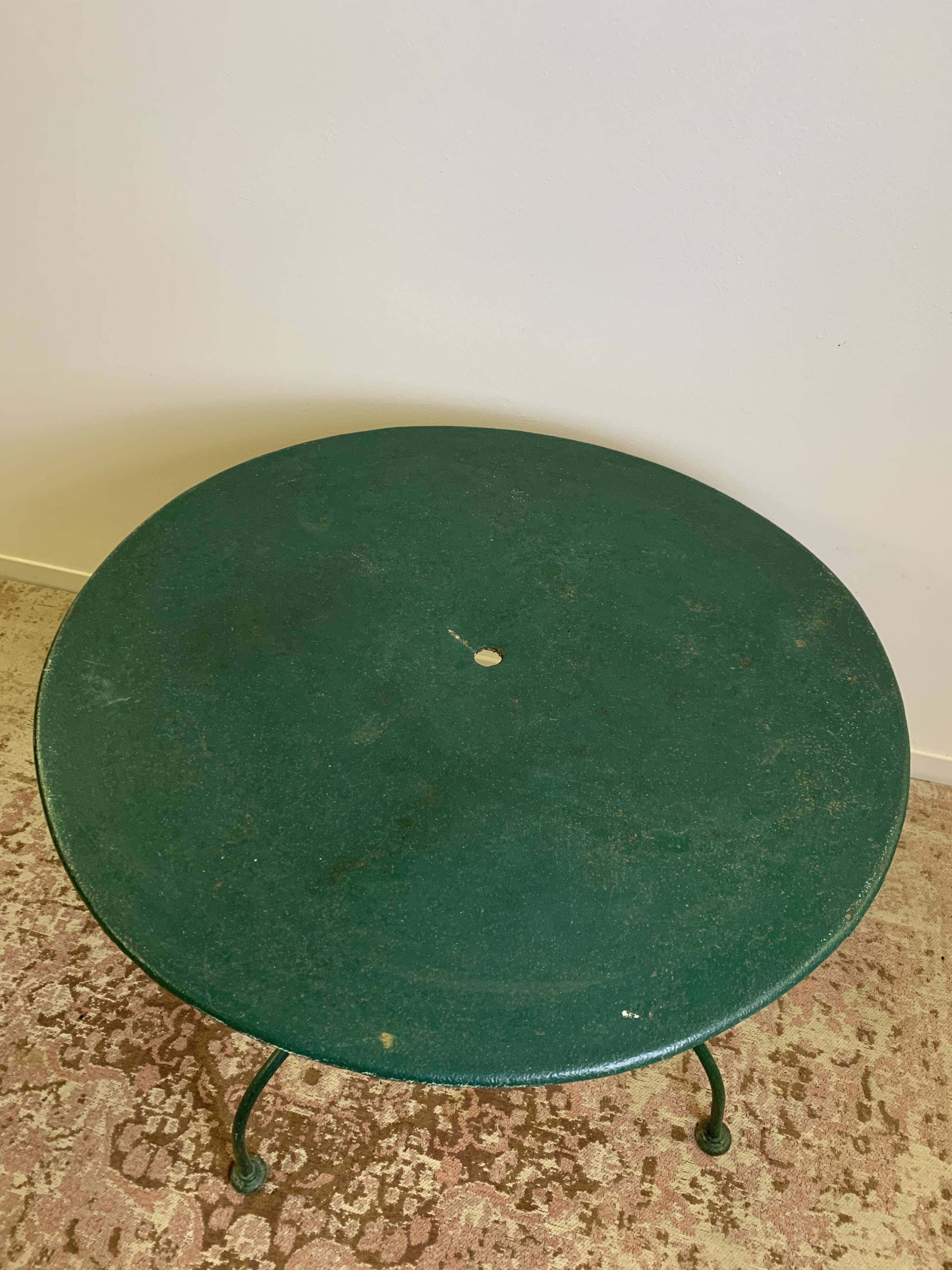 Wrought iron garden table