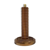 Vintage turned wood lamp base by Charles Dudouyt from the 1940s-1950s.