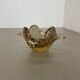 Glass bowl element shell ashtray murano bubble, italy 1970s