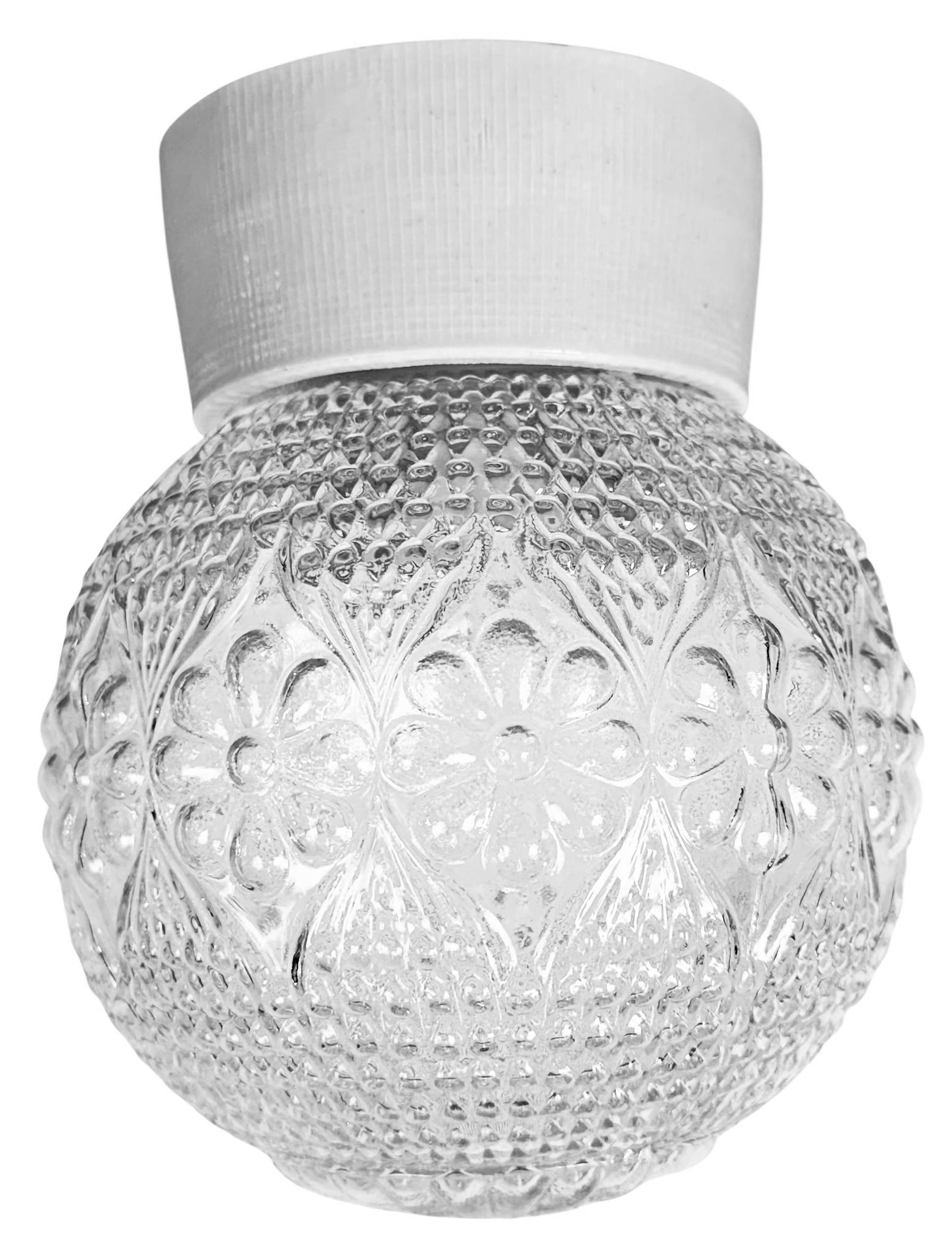 Vintage White Porcelain Ceiling Light, 1970s