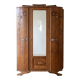 Antique Art Deco wardrobe in carved wood with mirror