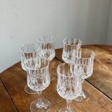 Cristal d’Arques Longchamp – Set de 6 verres à pied n 5 – Vintage 24% PbO