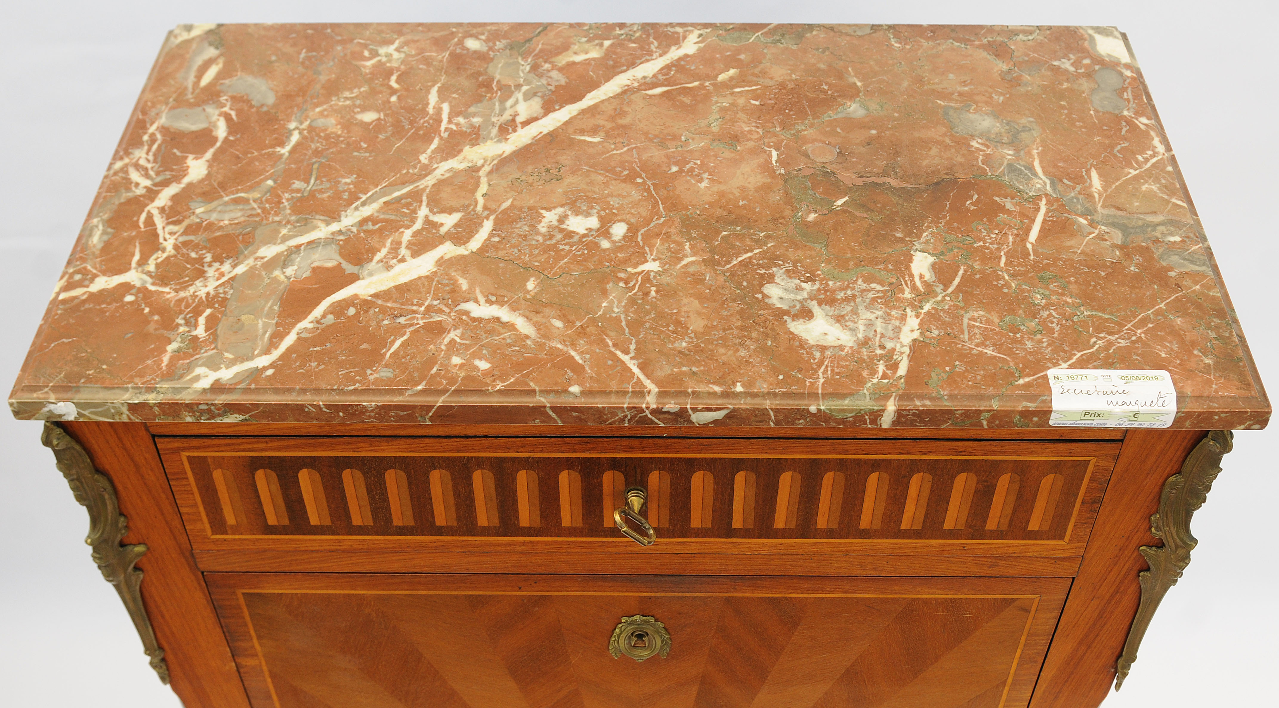 Louis XV style marquetry writing desk