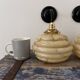 Pair of wall lights in marbled opaline