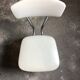 Set of 4 chairs iron and white vinyl 1960 Columbus Creation