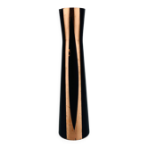 Scandinavian style vase in black metal and copper, 1960s.
