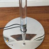 Lampe design unique d'Ingo Maurer. Lampadaire design M de Maurer. Verre à lait, fond transparent.