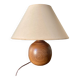Carved solid wood lamp, vintage Art Deco 1930
