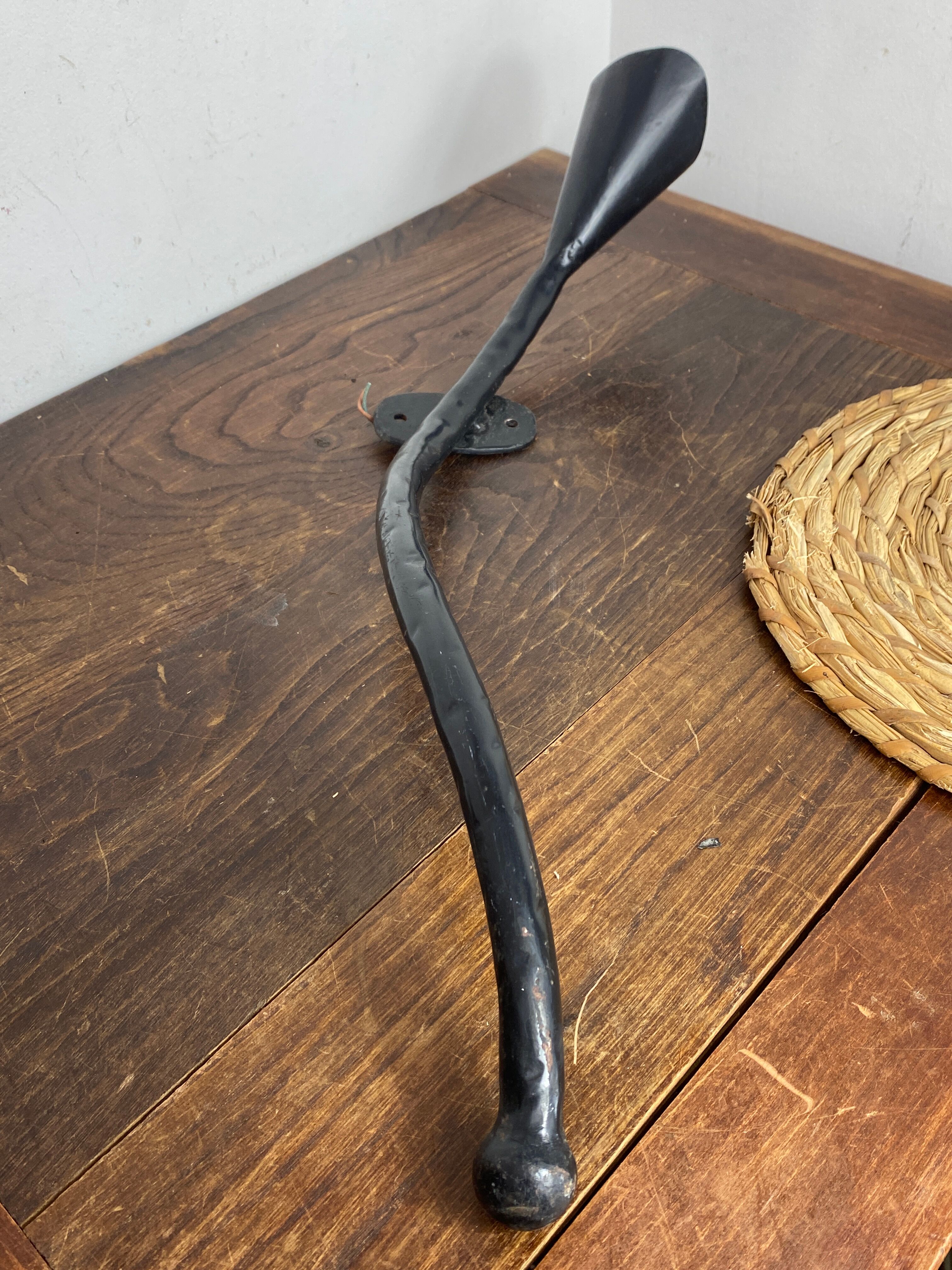 Wrought iron wall sconce