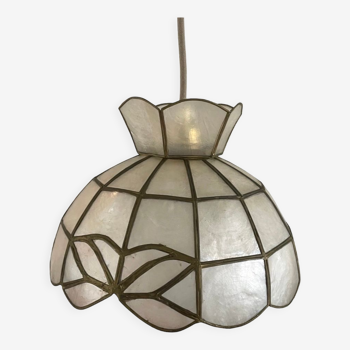 New electrified mother-of-pearl pendant lamp