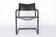 Mid-Century Bauhaus Cantilever Chair – Black Leather, Attributed to M Stamm