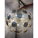 Handmade Hammered Sputnik Candlestick in Gold