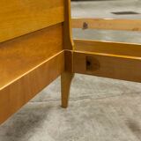 Pair of 1960 Scandinavian twin beds in solid beech