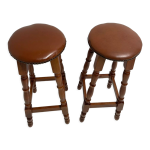 Paire de tabourets de bar vintage