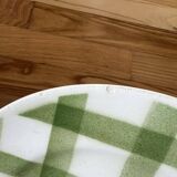 Assiettes à dessert vertes, modèle Nappe par Moulin des Loups