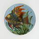 Decorative ceramic wall plate with fish decoration by Puigdemont.