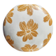 Grand vase aux fleurs dorées en céramique