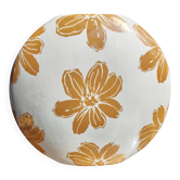 Grand vase aux fleurs dorées en céramique