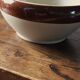 Digoin two-tone glazed vintage stoneware salad bowl