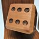 Pair of bookends style Art Deco oak decoration dice