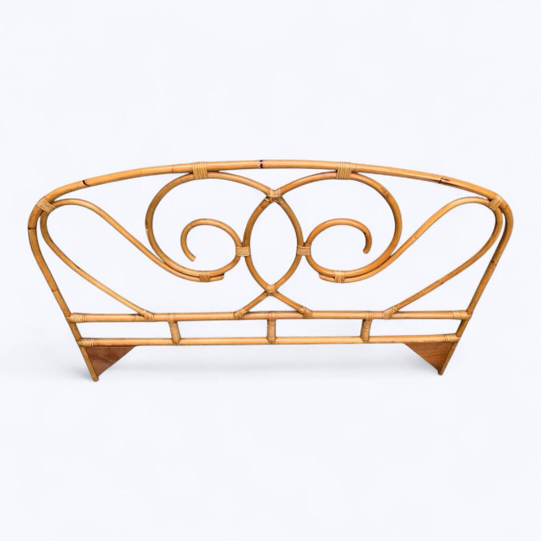 Vintage rattan headboard 1980