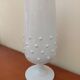 Vase signed Pol Chambost in white enameled ceramic