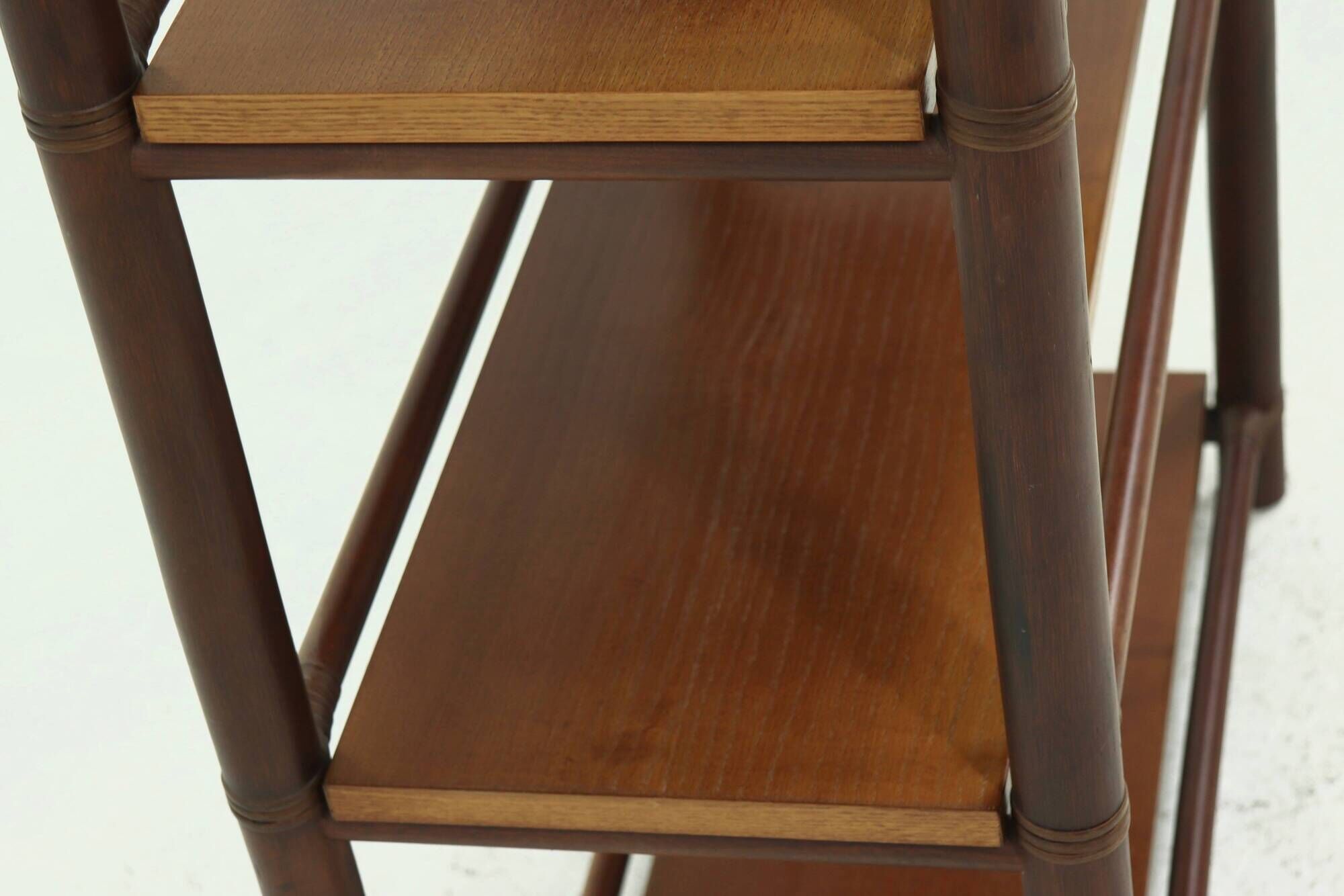 Mid-Century Bamboo and Teak Bookcase Room Divider 1970s