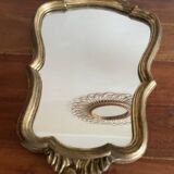 Golden wood mirror