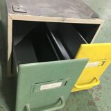 Casiers de bibliothèque en métal vintage (lot de 30 casiers / 60 tirroirs)