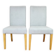 Oak chairs Ikea after renovation vintage blue-celadon-grey - 2 pieces - set