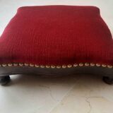 Napoleon III red velvet footrest