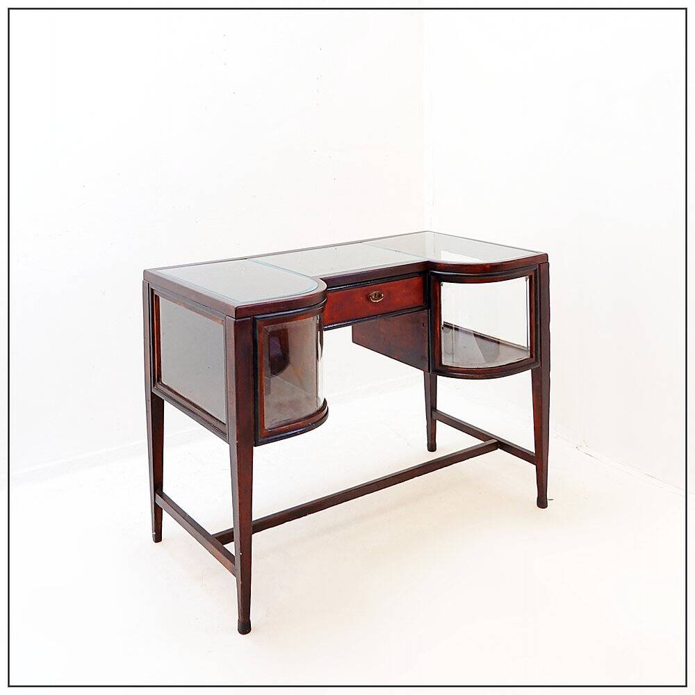 Console avec vitrines courbes - Style Art Déco
