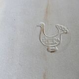 Plat en grès poterie de la colombe Vallauris 1960
