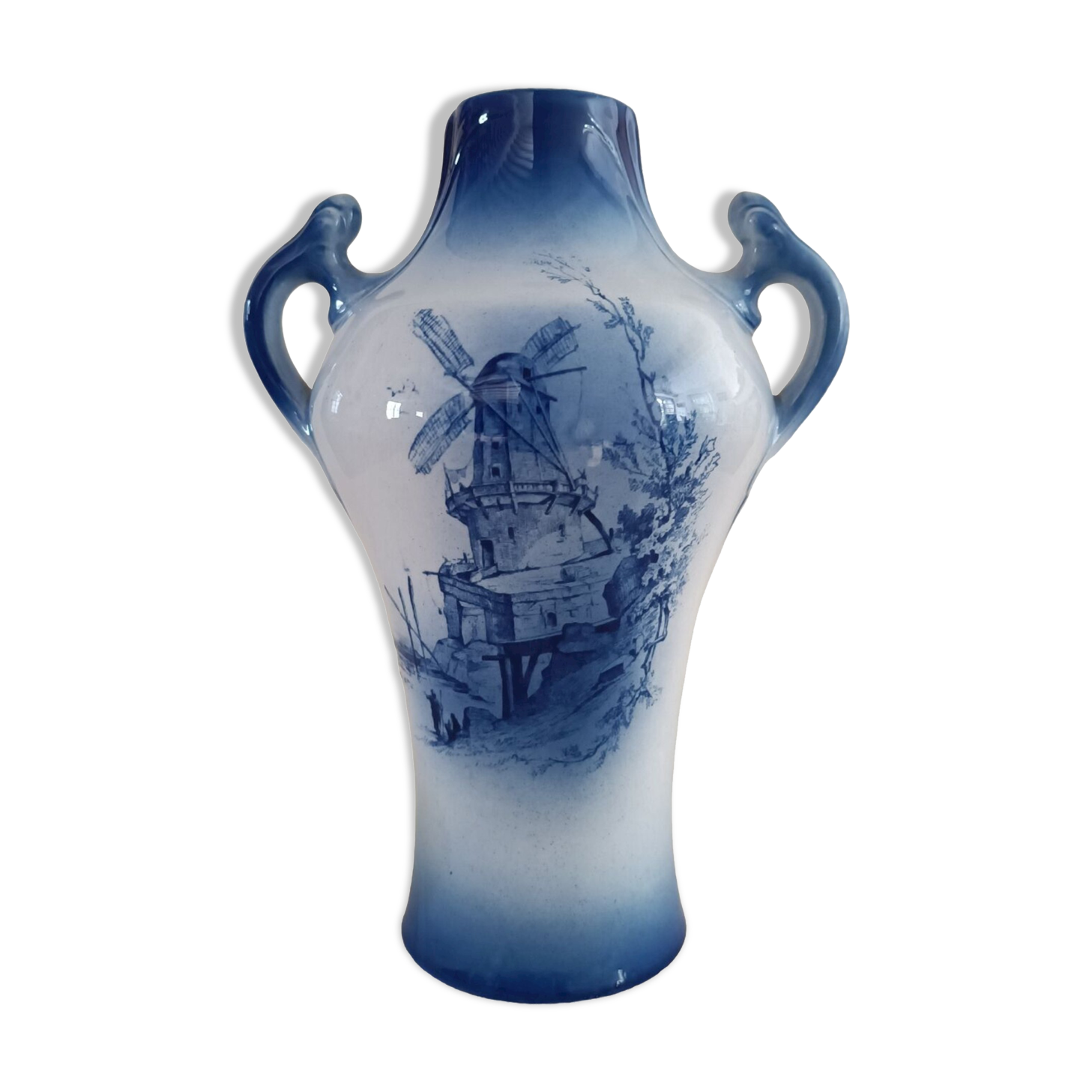 Vase with two handles Sarreguemines